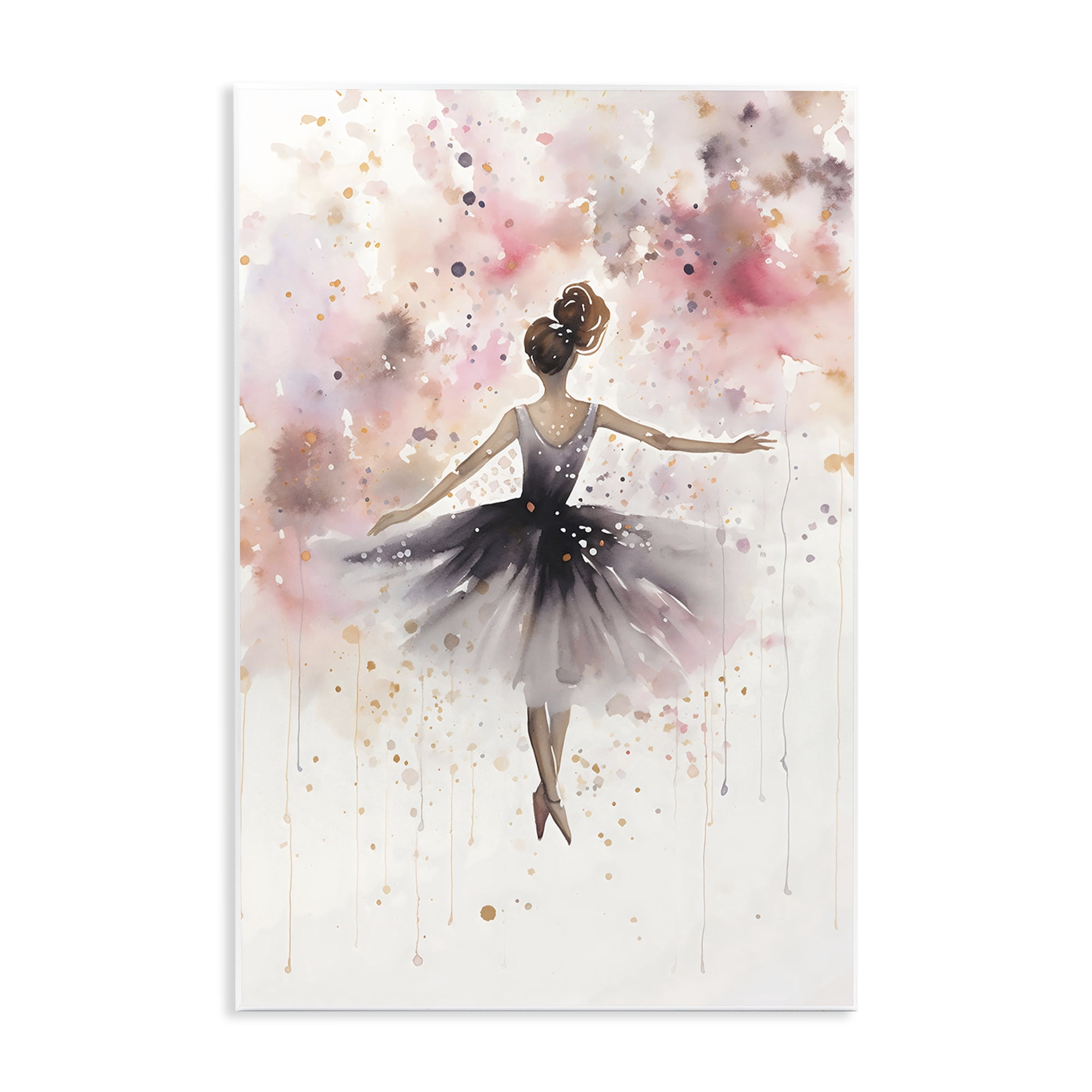 Stupell Industries Watercolor Ballerina Atmosphere Wall Plaque Art, design by Creative Studio