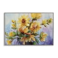 thumbnail image 1 of Stupell Industries Watercolor Daisies Vase Botanical & Floral Painting Gray Framed Art Print Wall Art, 24 x 16, 1 of 10