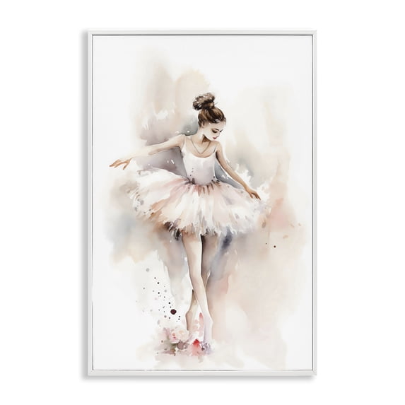 Stupell Industries Eclectic Watercolor Dancer Pose White Framed Giclee Art, 16 x 24, by Creative Studio