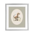 thumbnail image 1 of Stupell Industries Eclectic Watercolor Dinosaur Polka Dot Border Gray Framed Print Under Glass, 17 x 21, by LSR Design Studio, 1 of 8