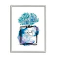 thumbnail image 1 of Stupell Industries Watercolor Fashion Perfume Bottle with Blue Flowers, 11 x 14,Design by Amanda Greenwood, 1 of 7