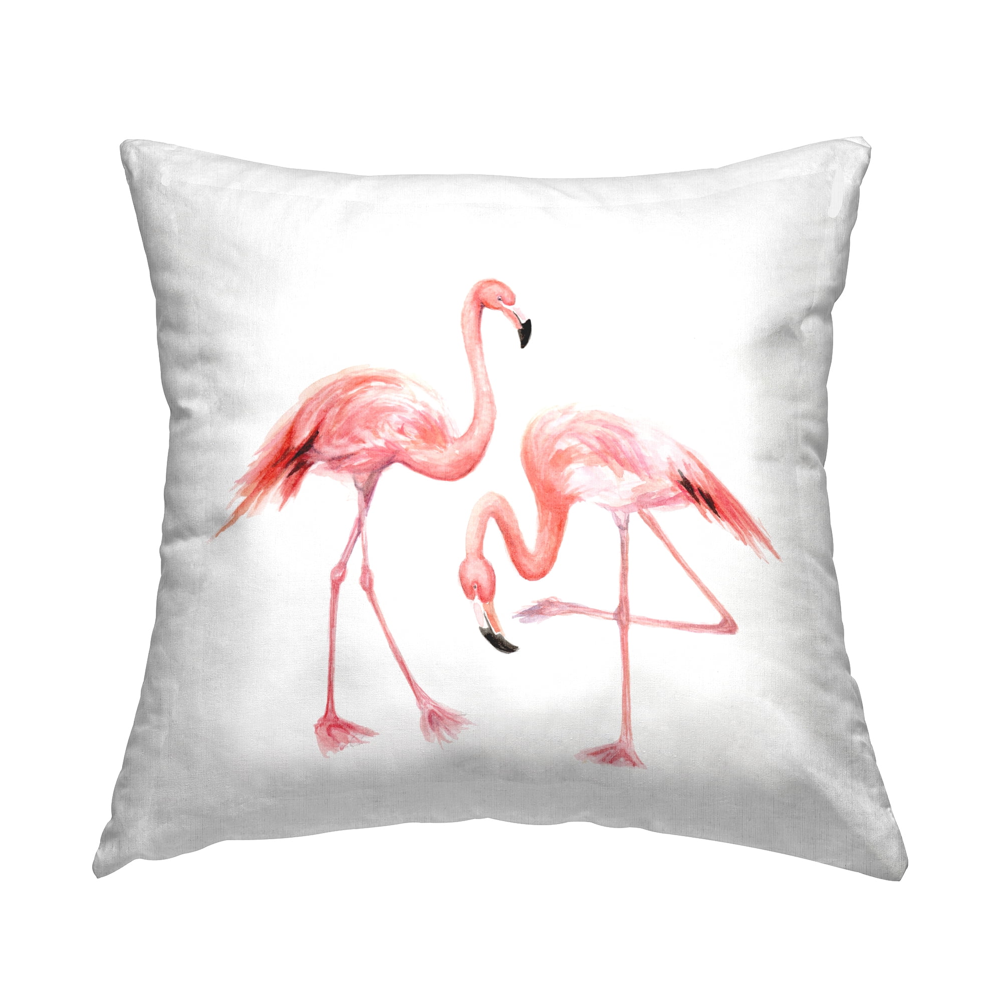 Stupell Industries Watercolor Flamingo Pair Children's Nursery Animal Tropical Pink,18 x 7 x 18 Decorative Pillows