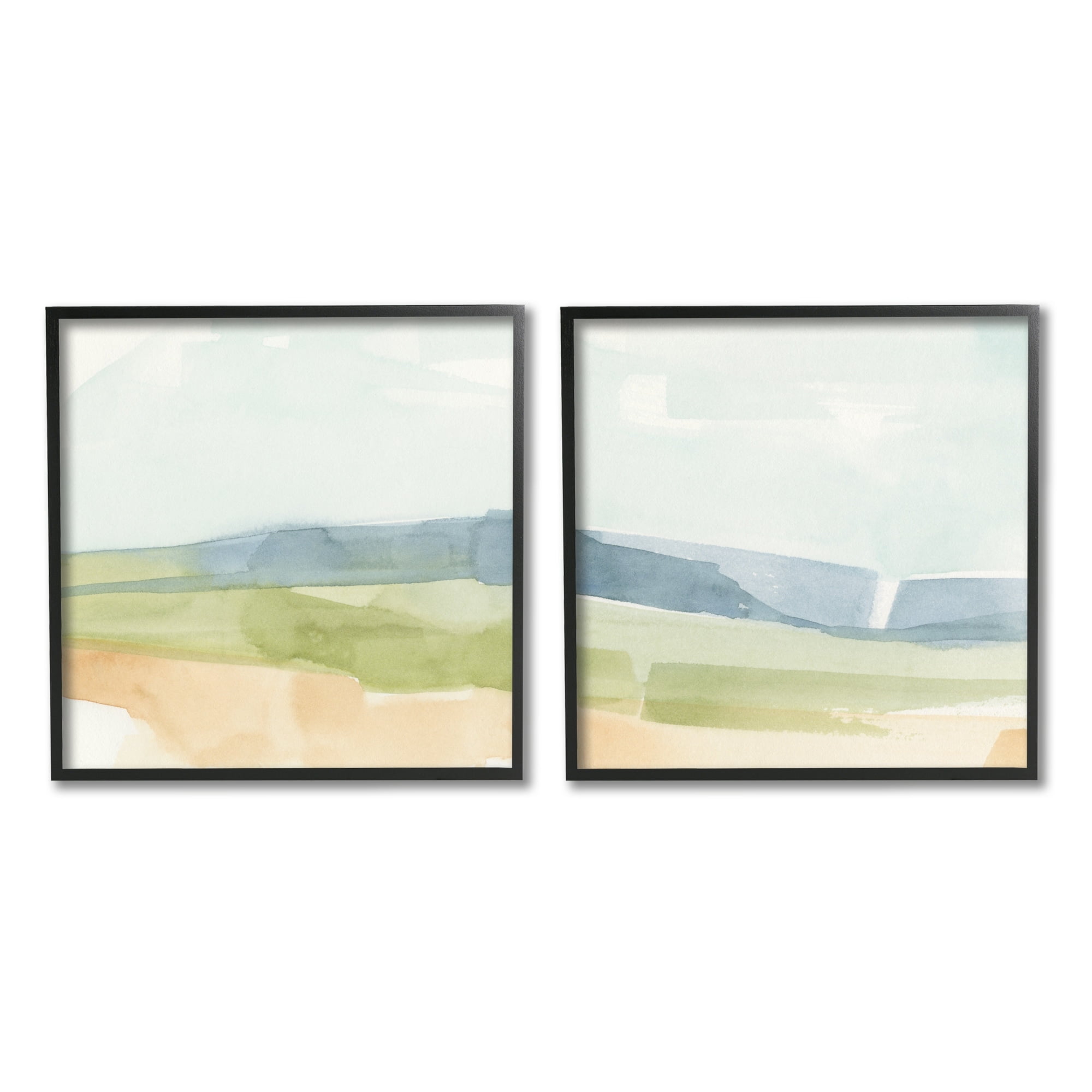 Stupell Industries Watercolor Hills Abstract Landscape Blue Green Brown Tones, 12 x 12, Design by Emma Caroline