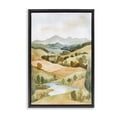 thumbnail image 1 of Stupell Industries Scandinavian Watercolor Hills & Tranquil Valley Black Floating Frame Canvas Art, 17 x 25, by Petals Prints Design, 1 of 8
