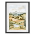 thumbnail image 1 of Stupell Industries Scandinavian Watercolor Hills & Tranquil Valley Black Framed Print Under Glass, 14 x 20, by Petals Prints Design, 1 of 8