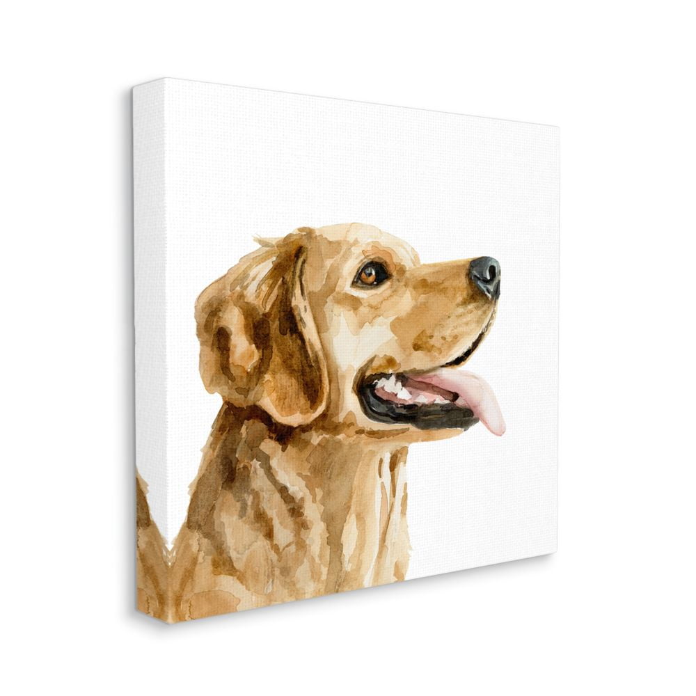 Stupell Industries Watercolor Labrador Portrait Dog House Pet Canvas Wall Art Design by Victoria Barnes, 30" x 30"
