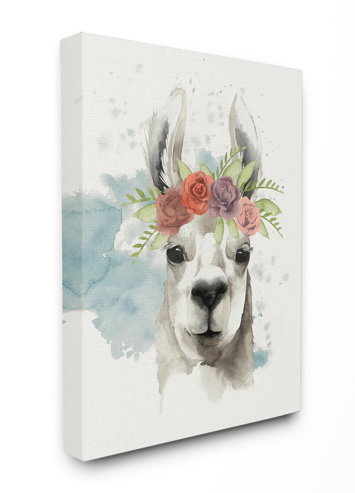 Stupell Industries Watercolor Llama Del Rey Canvas Wall Art by Grace Popp