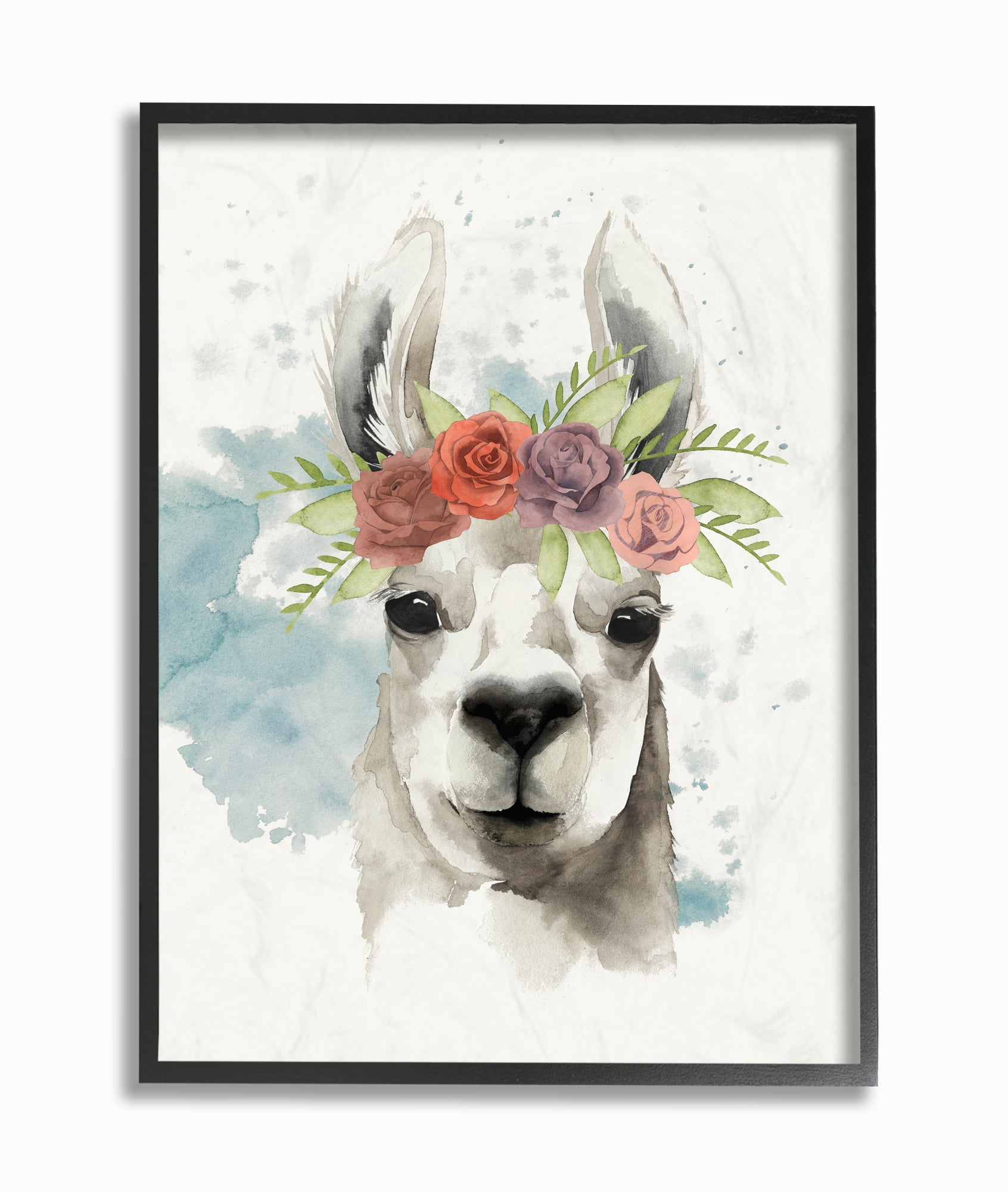 Stupell Industries Watercolor Llama Del Rey Framed Wall Art by Grace Popp