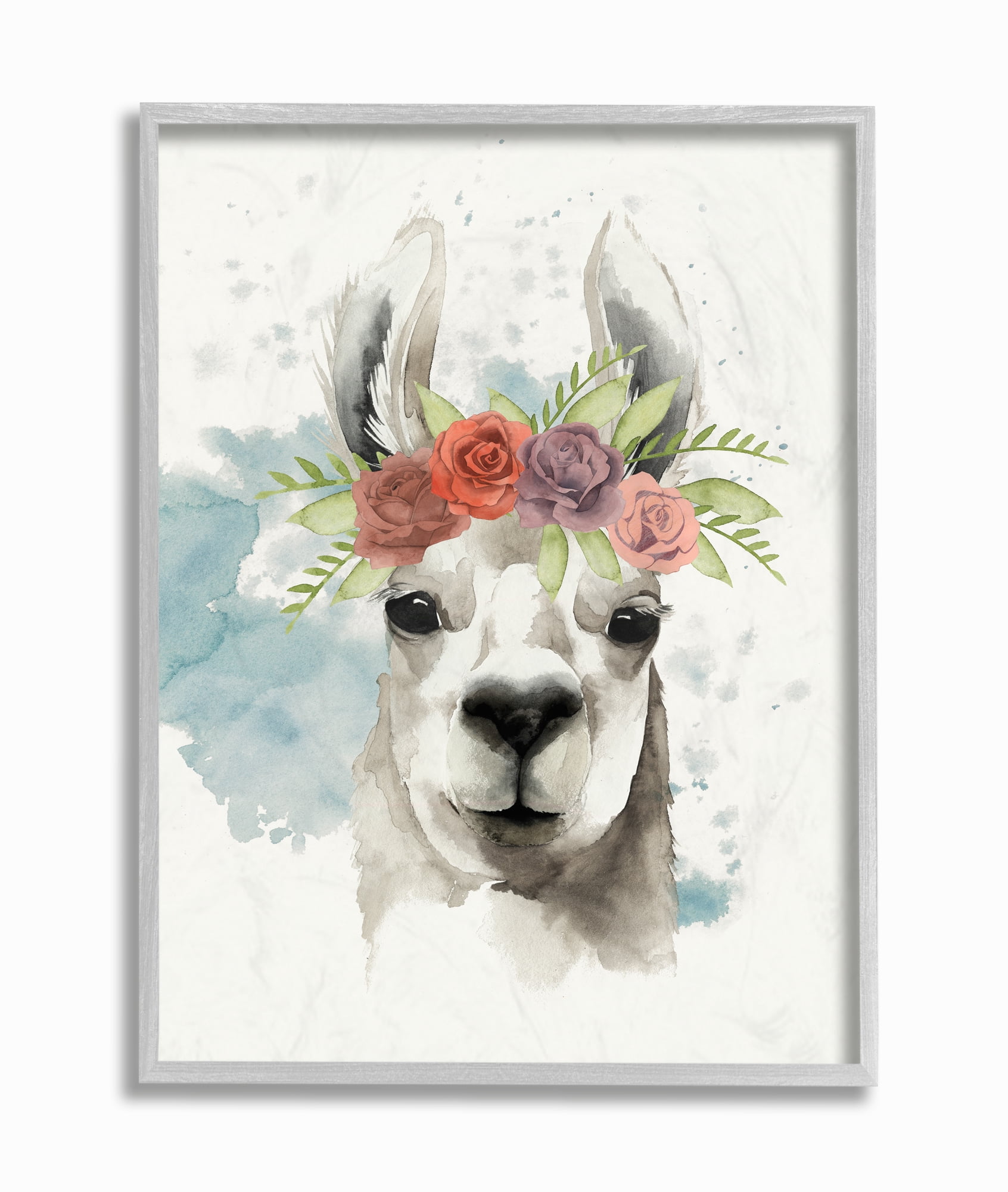 Stupell Industries Watercolor Llama Del Rey Framed Wall Art by Grace Popp