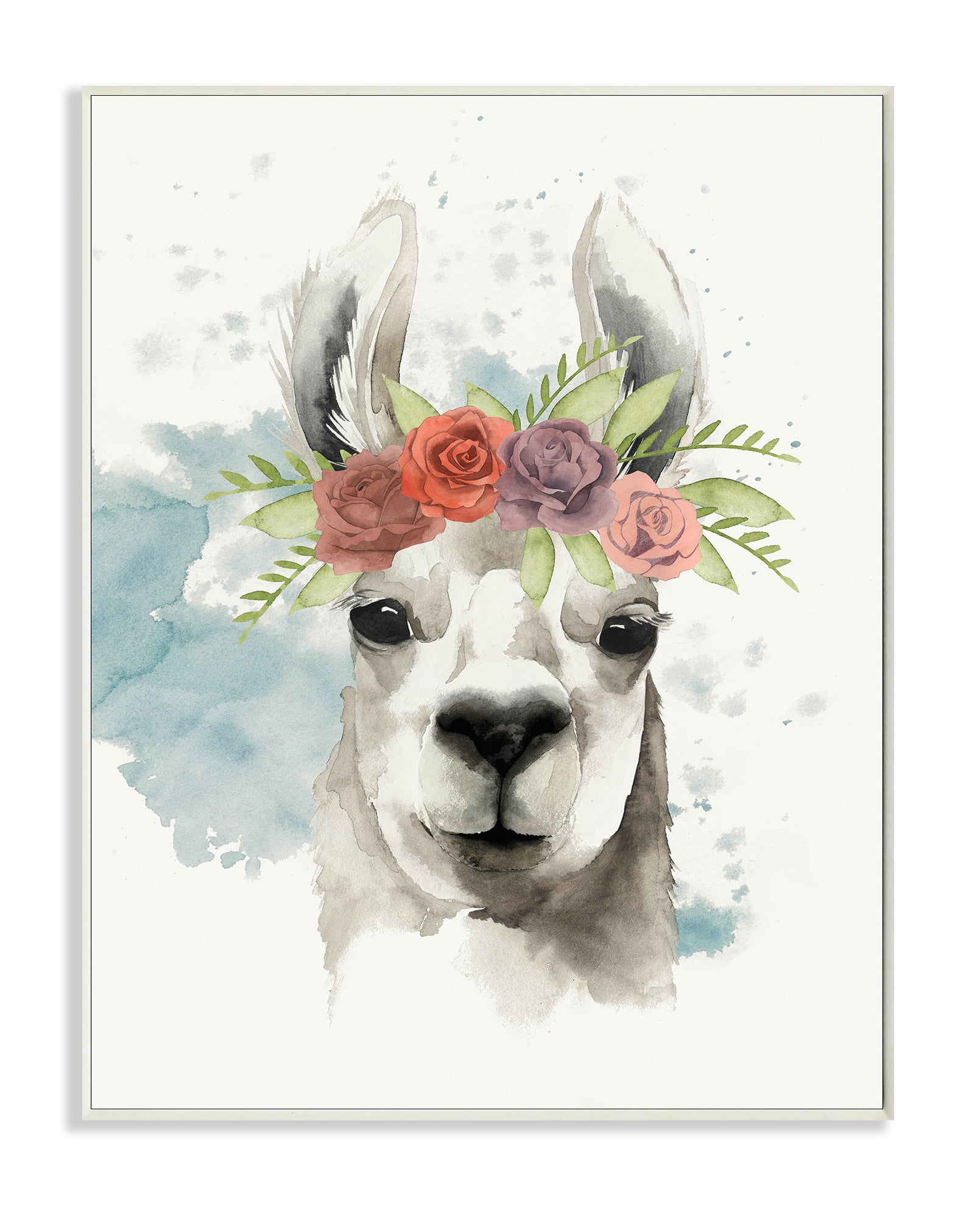 Stupell Industries Watercolor Llama Del Rey Wall Plaqueby Grace Popp