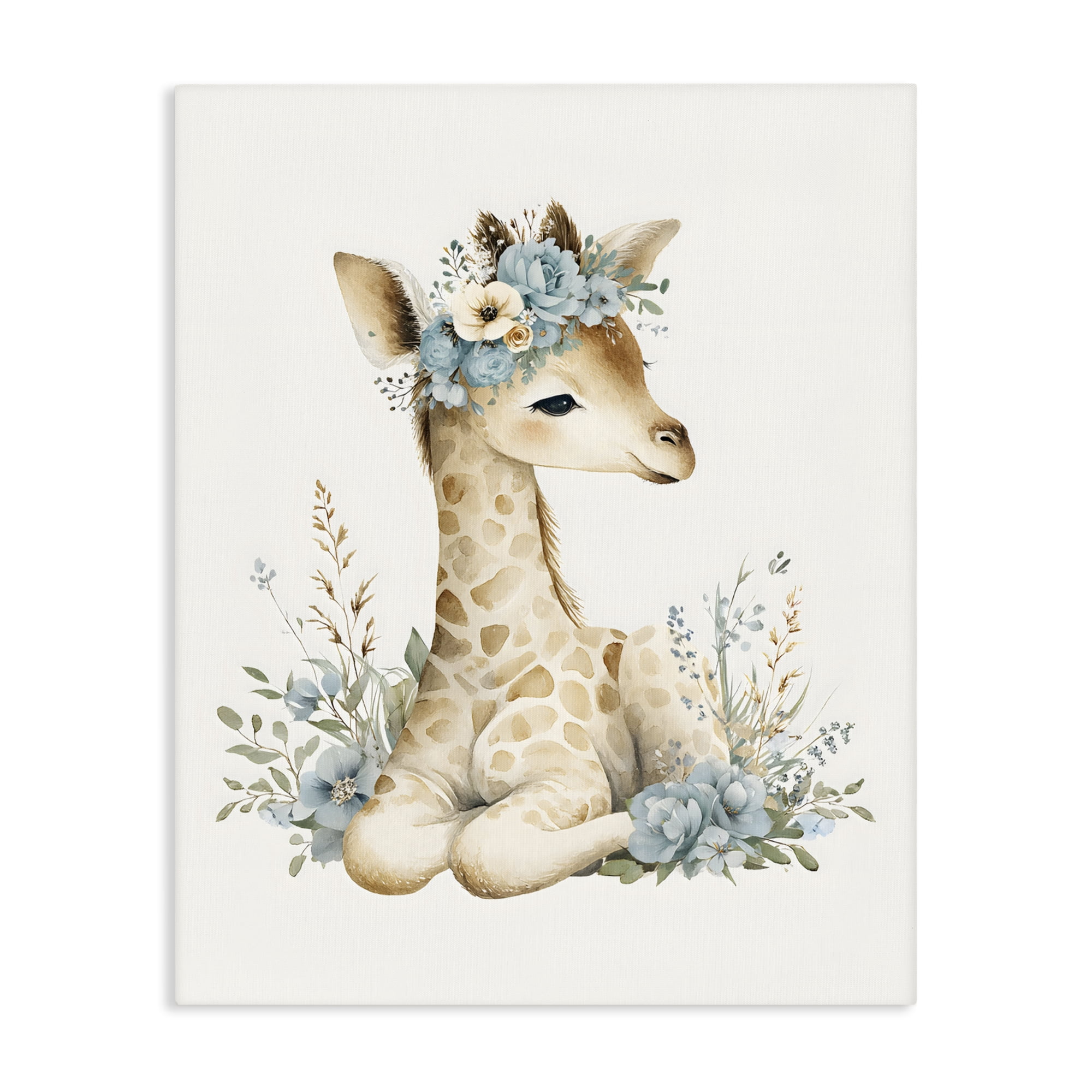 Stupell Industries Watercolor Nursery Giraffe Canvas Wall Art, design by LSR Design Studio