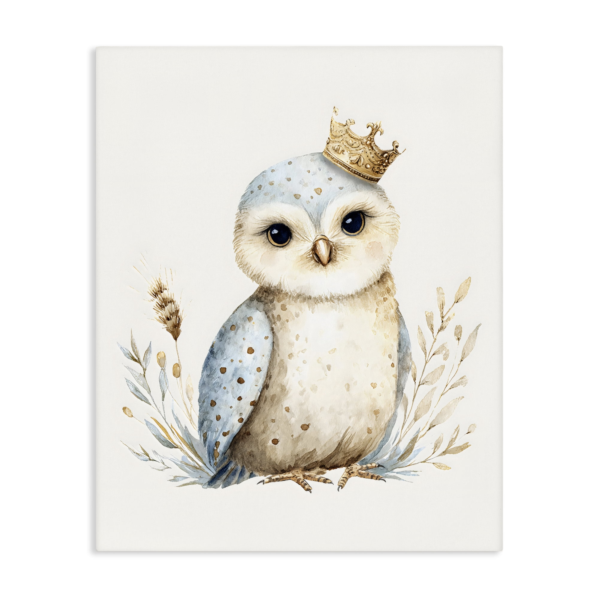 Stupell Industries Watercolor Nursery Owl Canvas Wall Art, design by LSR Design Studio