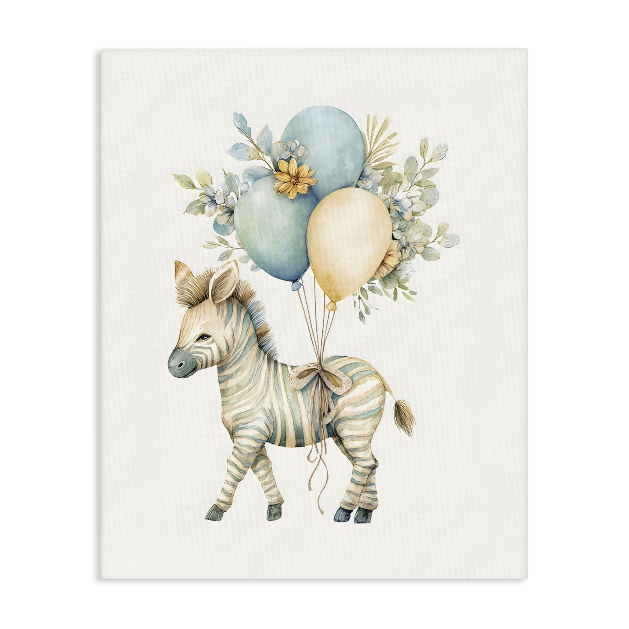 Stupell Industries Watercolor Nursery Zebra Canvas Wall Art, design by LSR Design Studio