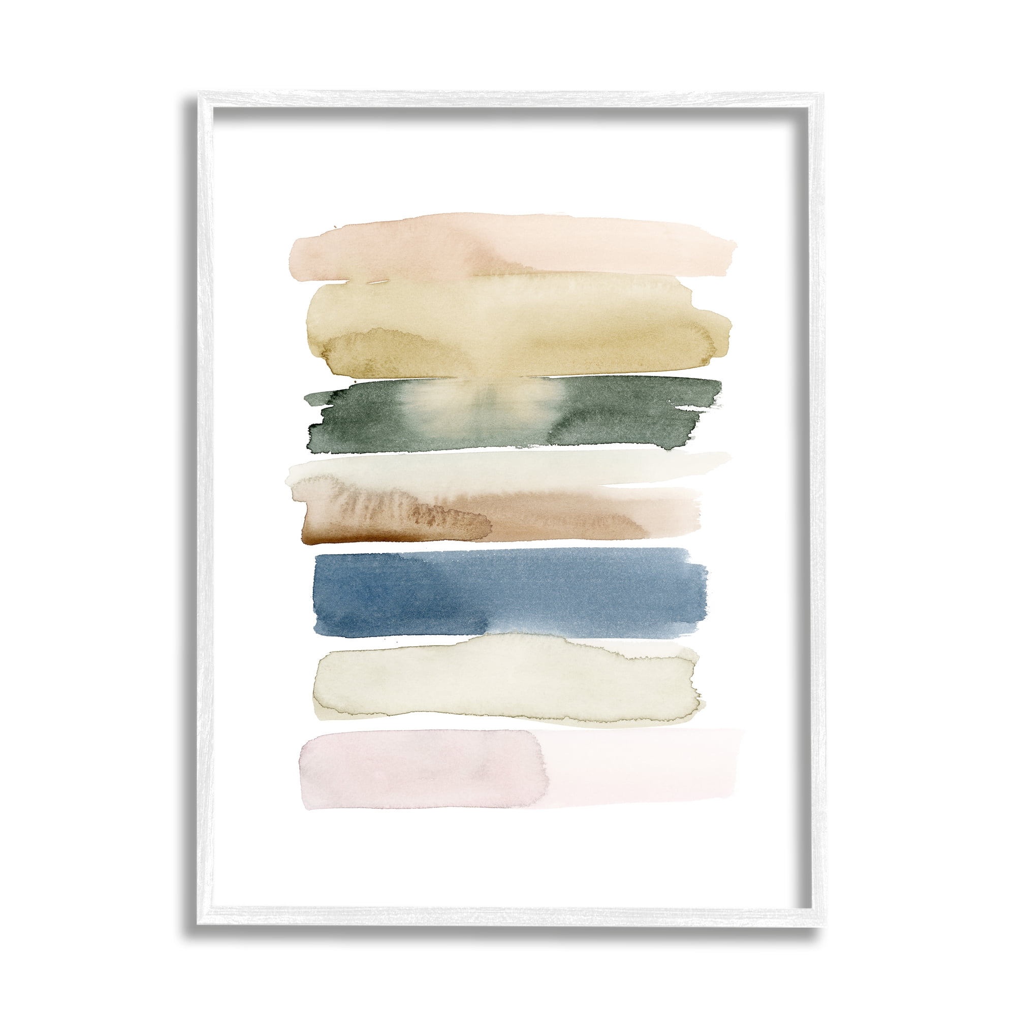 Stupell Industries Watercolor Paint Strokes Stacked Modern Office Painting, 11 x 14, Design by Grace Popp