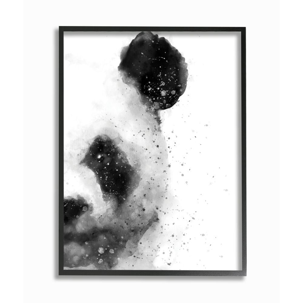 Stupell Industries Watercolor Panda Beer Face Abstract Black White Animal Framed Wall Art Design by Brandon Wong, 24" x 30", Black Framed