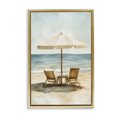thumbnail image 1 of Stupell Industries Coastal Watercolor Paradise Seaside Retreat Gold Floating Frame Canvas Art, 21 x 31, by Petals Prints Design, 1 of 8