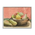 thumbnail image 1 of Stupell Industries Watercolor Pears Still Life Food & Beverage Painting Gray Framed Art Print Wall Art, 20 x 16, 1 of 9