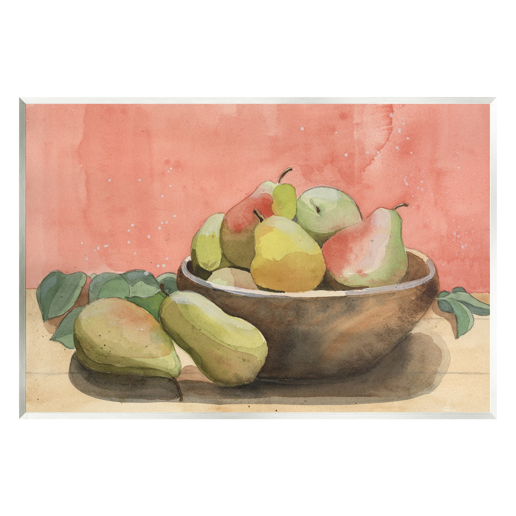 Stupell Industries Watercolor Pears Still Life Food & Beverage Painting Unframed Art Print Wall Art, 19 x 13