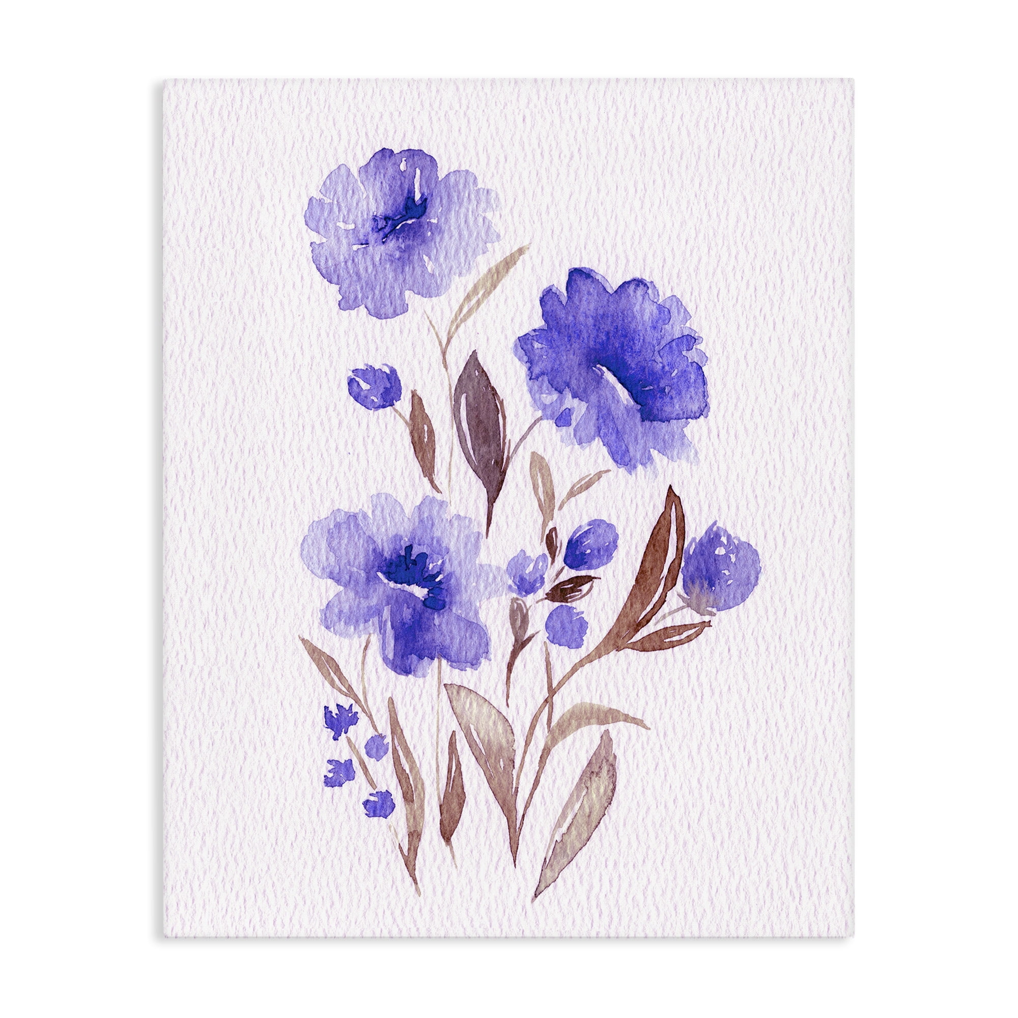 Stupell Industries Watercolor Purple Blossoms Canvas Wall Art, design by Leah Noel Art