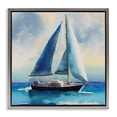 thumbnail image 1 of Stupell Industries Watercolor Style Sailboat Nautical & Beach Painting Gray Floater Framed Canvas Art Print Wall Art, 18 x 18, 1 of 10