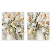 Stupell Industries Watercolor Style Tulip Bouquets Floral Painting Unframed Art Print Wall Art, 11 x 14, Set of 2