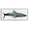 thumbnail image 1 of Stupell Industries Watercolor Textured Shark Animals & Insects Painting Gray Framed Art Print Wall Art, 24 x 10, 1 of 9