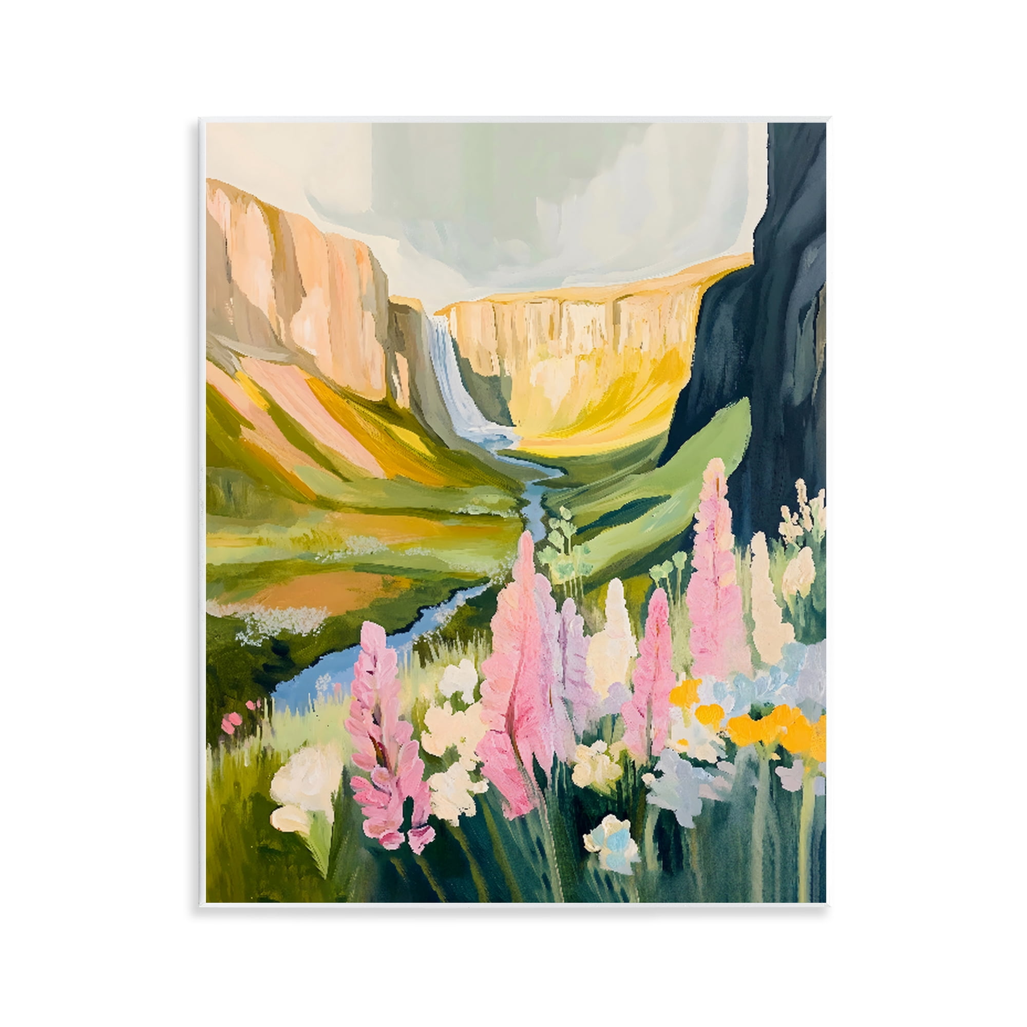 Stupell Industries Waterfall and Valley in Bloom Wall Plaque Art, design by The Prints Vibe
