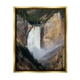 thumbnail image 1 of Stupell Industries Waterfall in Rocky Cliffs Nature Photography Gold Floater Framed Art Print Wall Art, 17 x 21, 1 of 10