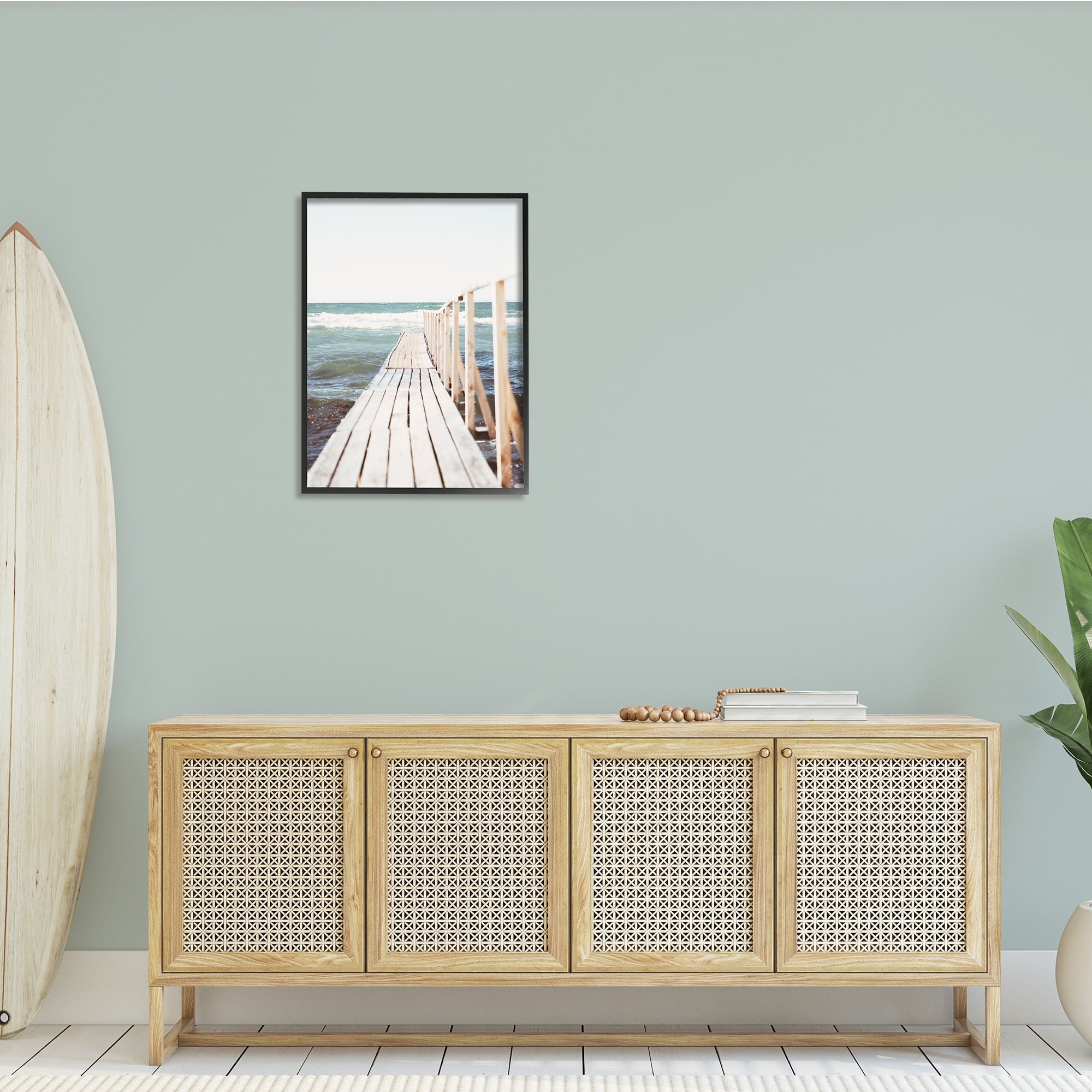 Stupell Industries Waterfront Beach Dock Private Pier Coastal Photography, 24 x 30, Design by Leah Straatsma