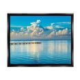 thumbnail image 1 of Stupell Industries Waterfront Dock Clouds Landscape Photography Black Floater Framed Canvas Art Print Wall Art, 31 x 25, 1 of 10