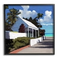 thumbnail image 1 of Stupell Industries Waterfront House Road Beach Coast Coastal Painting Black Framed Art Print Wall Art, 1 of 7