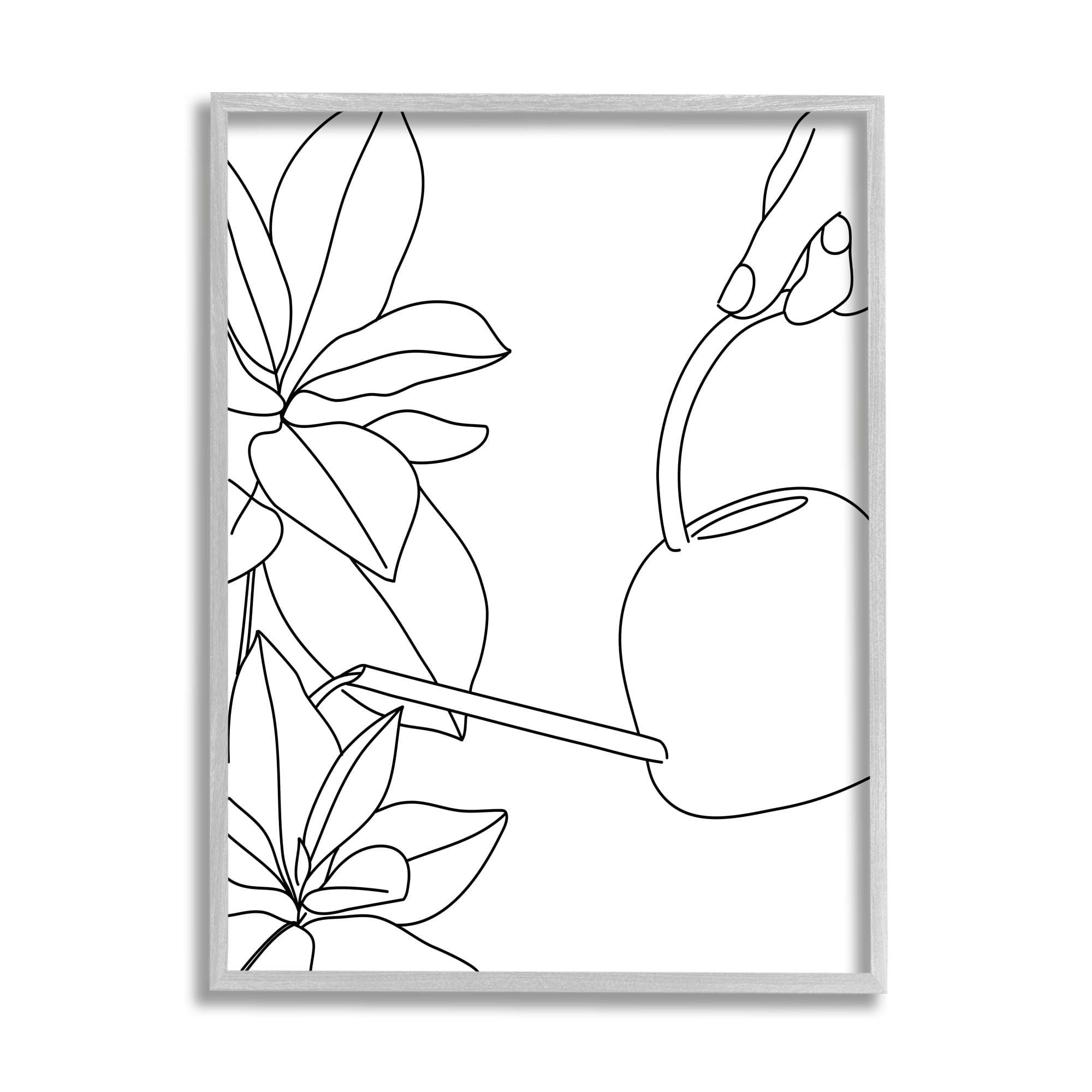 Stupell Industries Watering Can and Spring Florals Modern Minimal Linework, 24 x 30, Designed by BlursByAI