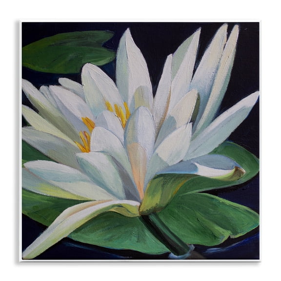 Stupell Industries Waterlily Petals on Pond Wall Plaque Art design by Violeta Vollmer, 12 x 12