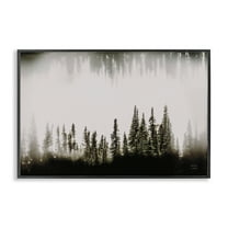 Stupell Industries Waterwood Tree Composition Landscape & Nature Painting Black Framed Art Print Wall Art, 18 x 12