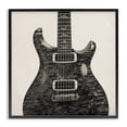 thumbnail image 1 of Stupell Industries Industrial Wave Patterned Guitar Black Framed Giclee Art, 12 x 12, by Deborah Revell, 1 of 8