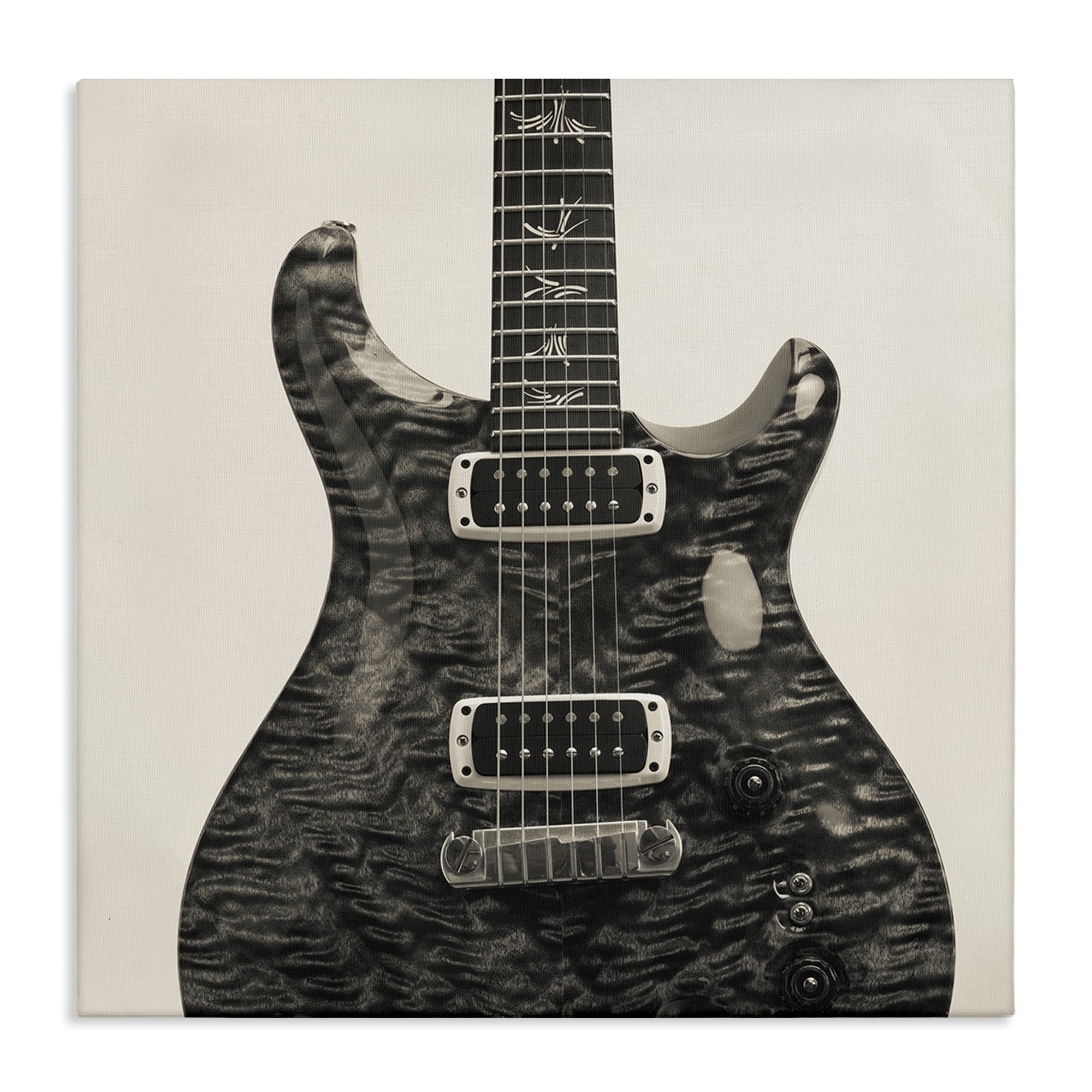 Stupell Industries Wave Patterned Guitar Entertainment Photography Wrapped Canvas Art Print Wall Art, 24 x 24