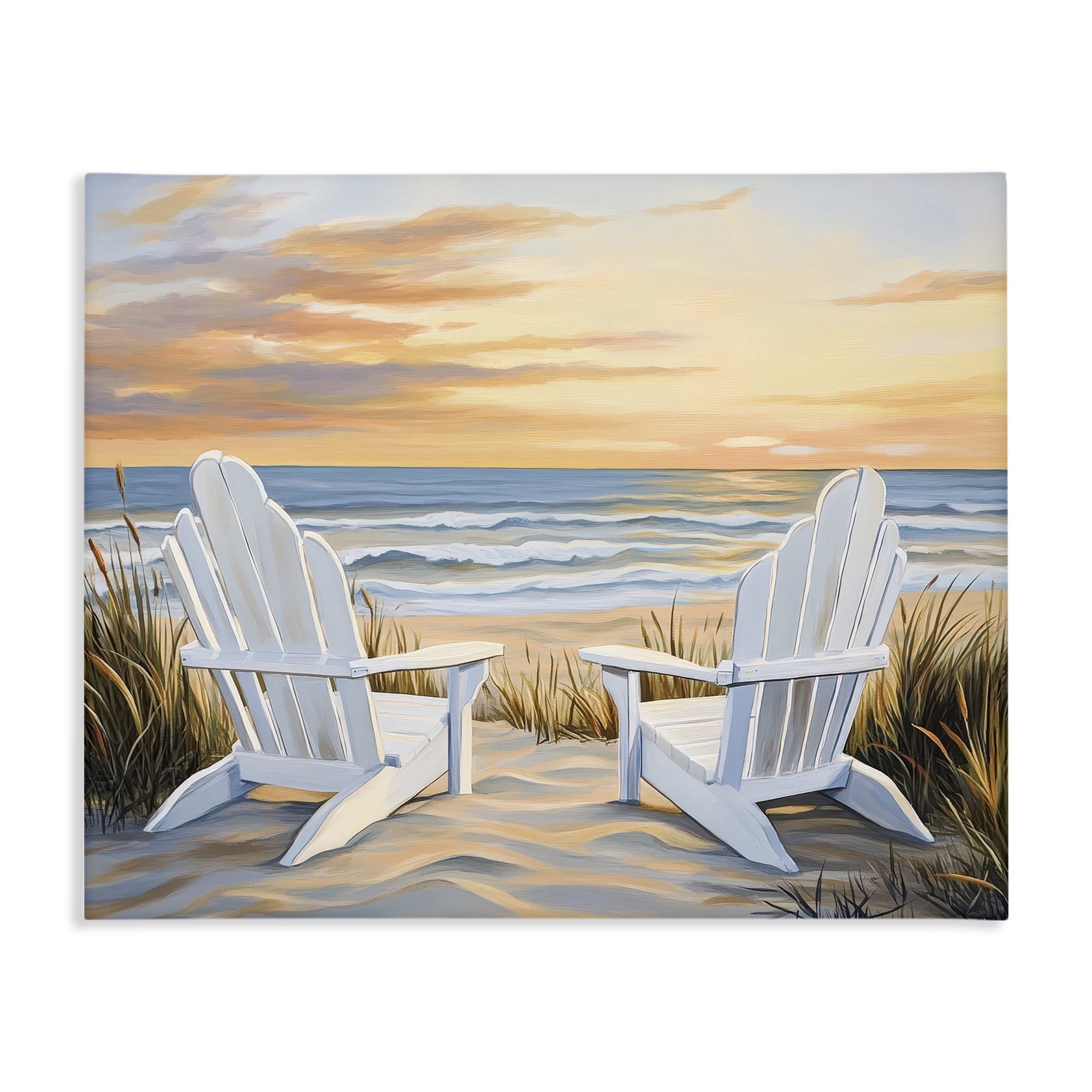 Stupell Industries Wave Watching Spot at Sunset Canvas Wall Art, design by Petal Prints Design