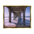 thumbnail image 1 of Stupell Industries Waves Under Dock Landscape Photography Gold Floater Framed Canvas Art Print Wall Art, 21 x 17, 1 of 10