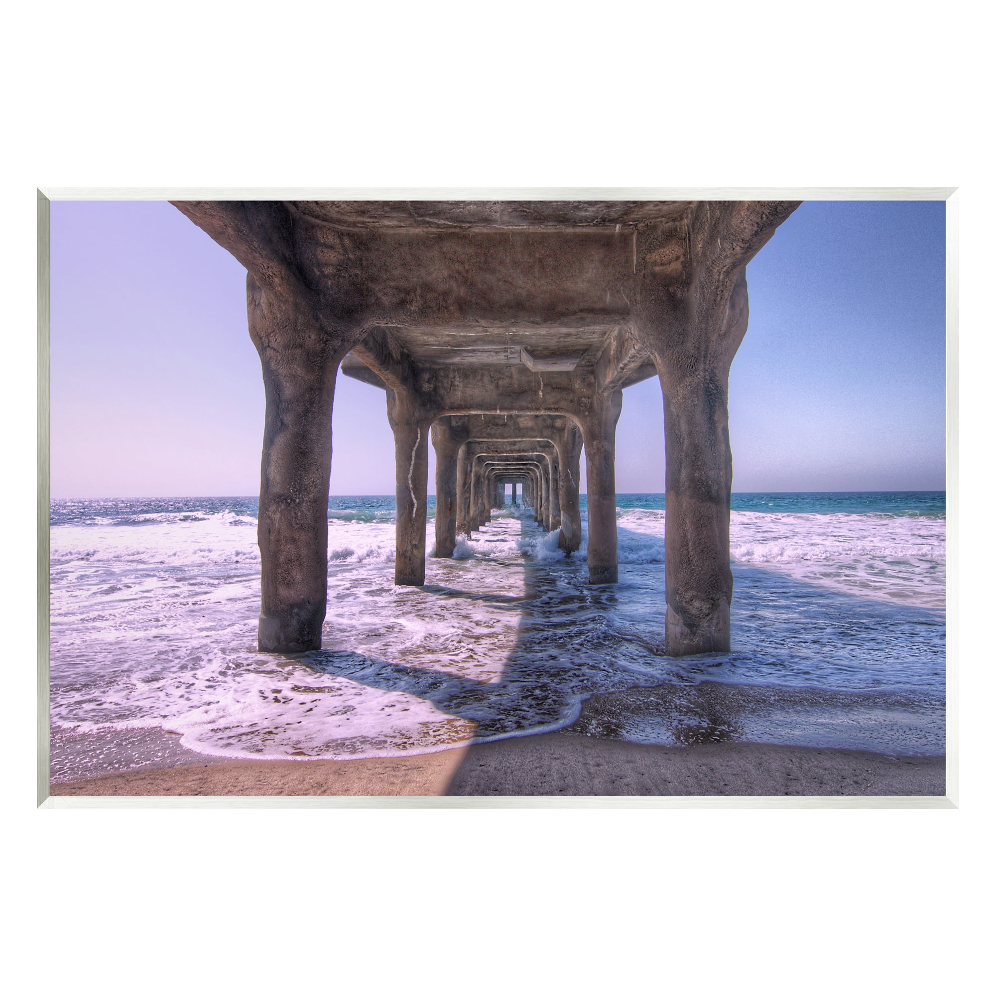 Stupell Industries Waves Under Dock Landscape Photography Unframed Art Print Wall Art, 19 x 13