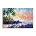 thumbnail image 1 of Stupell Industries Waves on Tropical Beach Landscape Painting Black Framed Art Print Wall Art, 30 x 20, 1 of 9