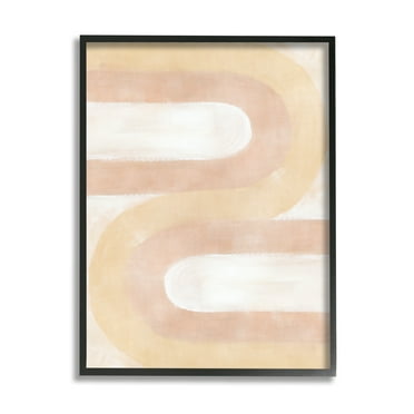 Stupell Industries Wavy Alternating Arches Abstract Painting Black Framed Art Print Wall Art, 11 x 14