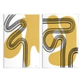 thumbnail image 1 of Stupell Industries Wavy Lines Over Shapes Abstract Painting Unframed Art Print Wall Art, 10 x 15, Set of 2, 1 of 8