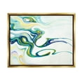 thumbnail image 1 of Stupell Industries Wavy Modern Green Forms Graphic Art Metallic Gold Floating Framed Canvas Print Wall Art, Design by Dina D'Argo, 1 of 6