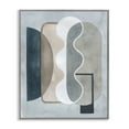 thumbnail image 1 of Stupell Industries Wavy Opaque Shapes Abstract Painting Gray Framed Art Print Wall Art, 11 x 14, 1 of 2