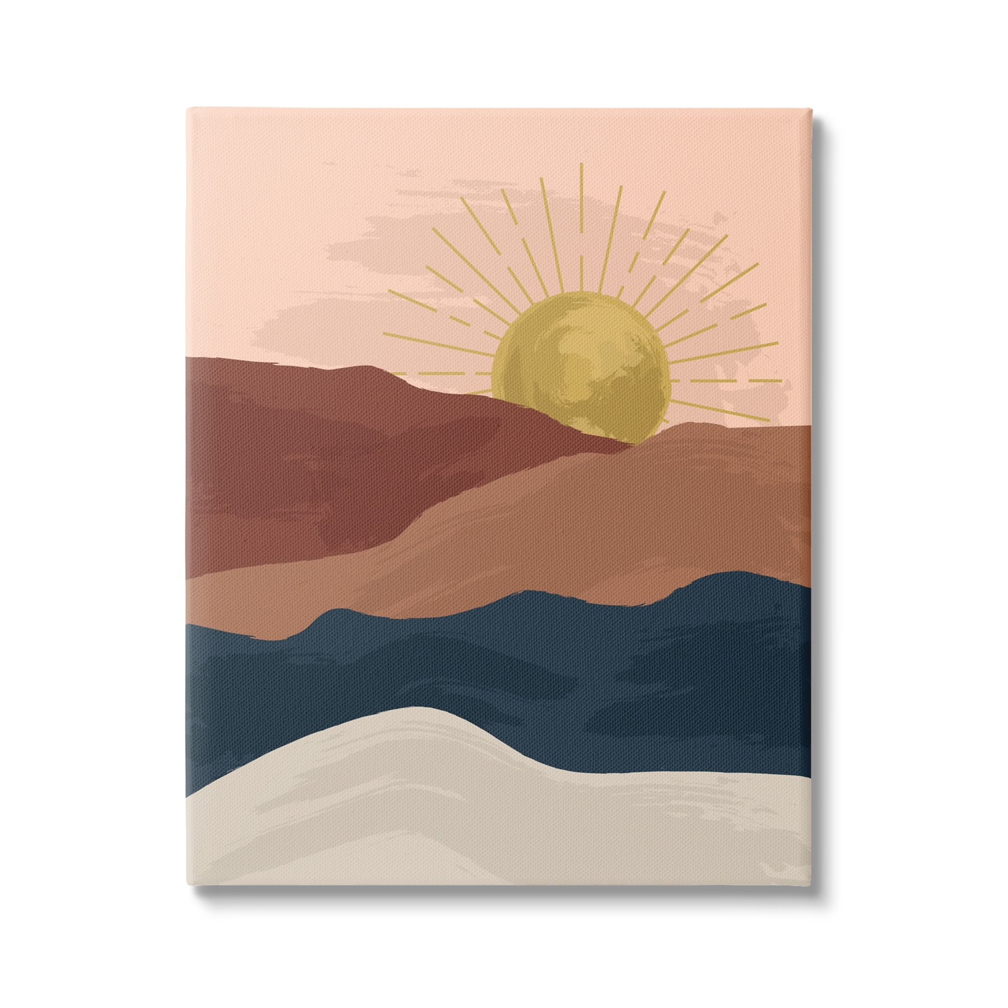 Stupell Industries Wavy Sand Dune Cliffs Deserted Mountains Children's Illustration,24 x 30, Design by Lisa Perry Whitebutton