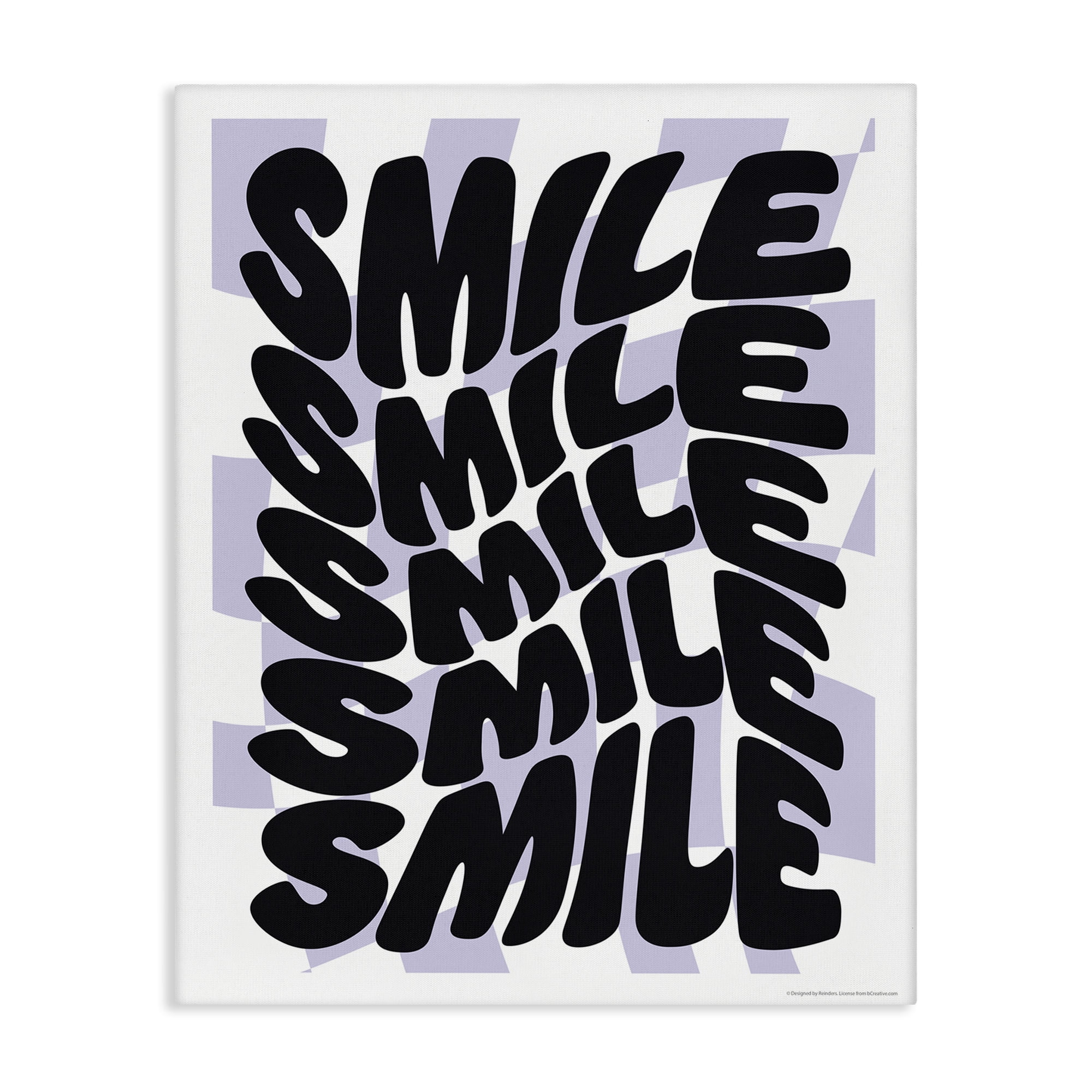 Stupell Industries Wavy Smile Typography Text & Numbers Painting Wrapped Canvas Art Print Wall Art, 30 x 40