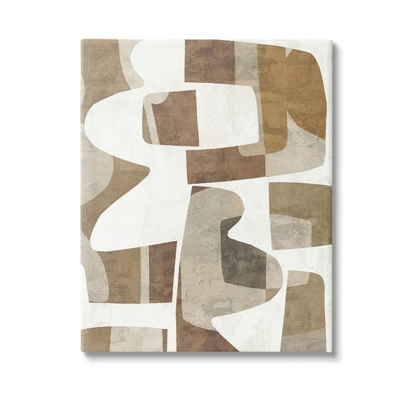 Stupell Industries Wavy Southwestern Shapes Abstract Painting Gallery Wrapped Canvas Art Print Wall Art, 16 x 20