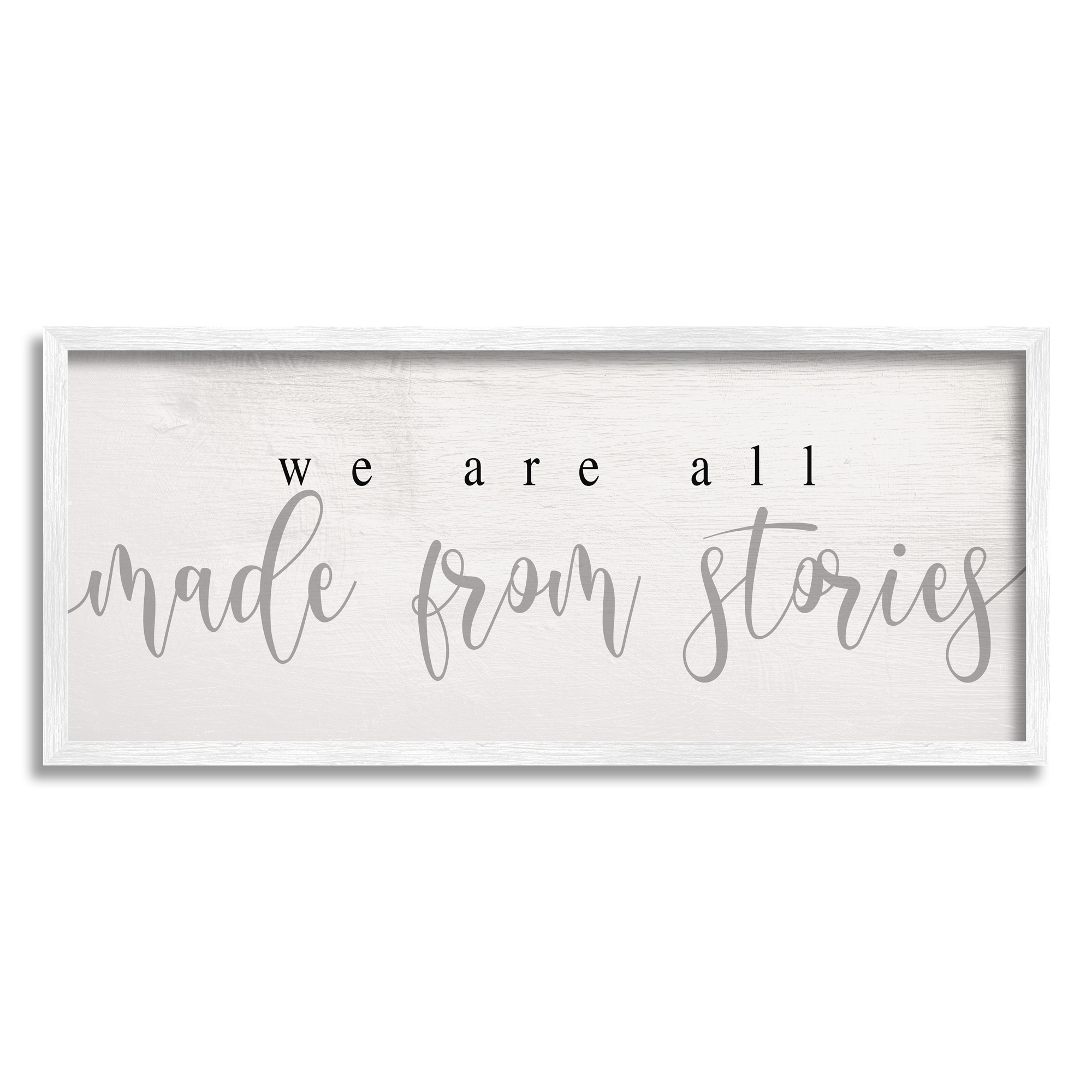 Stupell Industries We Are Made From Stories Phrase Motivational Family, 24 x 10, Design by Daphne Polselli