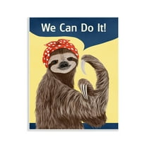 Stupell Industries We Can Classic Sloth Novelty & Humor Painting Unframed Art Print Wall Art, 11 x 14