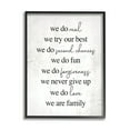 thumbnail image 1 of Stupell Industries We Do Second Chances We Are Family Phrase, 11 x 14, Design by Daphne Polselli, 1 of 5